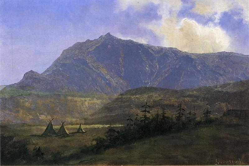 Albert Bierstadt Indian Encampment [Indian Camp in the Mountains] oil painting image
